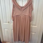 Eloquii  Pale Pink Ruched Off Shoulder Dress Size 22/24 Photo 2