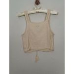 Cute American Eagle CS Boho Chic Cream Knit Crochet Smocked Tank Top Corset Size XS Photo 5