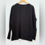 J. SOCIETY New York Black 100% Cotton Eyelet V Photo 1