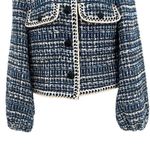 Veronica Beard Brim Tweed Button Blazer Jacket Coat Bell Sleeve Collarless 4 Photo 6