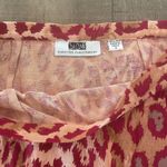 Diane Von Furstenberg  100% Silk Skirt Size 6 Red Pink Animal Print‎ A-Line Photo 1