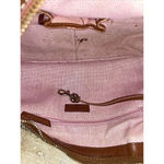 Dooney & Bourke Vintage Dooney Bourke Brown Signature‎ Canvas Leather Bucket Satchel Handbag Photo 5