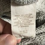 Free People  Floral Lace Long Sleeve Sweatshirt XS Women’s Gray Photo 4