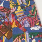 Vintage RARE 90s KEN DONE Full Print Jean Skirt Small Abstract Art Size 8 Photo 9