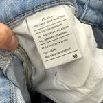 KanCan Flare Curvy High Rise Slit Frayed Hem Jean Blue Size 30 Photo 5