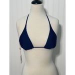 Helen Jon Palm Springs Reversible String Bathing Suit Bikini Top Navy Blue XS Blue Photo 13