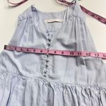 ZARA Imperfect  dress tiered ruffle mini baby doll dress faux pearl front buttons Photo 4