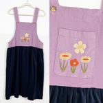 Modcloth Princess Highway X Retro Floral Embroidered Pinafore Apron Midi Dress Photo 1