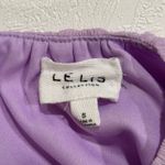 Le lis  Lavender Long Sleeve Crop Top Women’s Small Balloon Sleeve Elastic Hem Photo 2