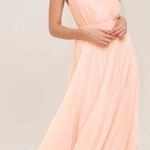 Lulus Dance The Night Away Lovely Blush Pink Maxi Dress 14962 Women's Size Large Photo 0