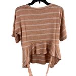 Lumiere Short Sleeve Striped Sweater Tie Back New Small Photo 23