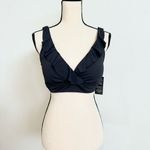 Ralph Lauren  Black Underwire Ruffle Bikini Top Women's Size 14 NWT Photo 2