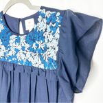J.MARIE Brooklyn Embroidered Dress in XS Blue Photo 2