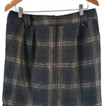Worthington Women's Size 12 Skirt Dark Gray Gold Metallic Plaid Pencil Style Photo 3