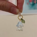 Flower phone charm handmade Purple Photo 3