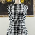 Gumac White Black Gingham Sleeveless Bow Dress Size Medium Photo 4