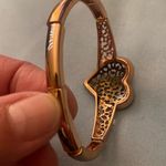 7” To 8.5” Bracelet Cutout Heart Center Metal Links Stretch Rose Gold Color Photo 3