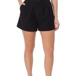 Joie  Black linen pleated Chino Pockryshorts nwt size large Photo 0