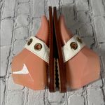 Mystique Boutique  White Tan Sandals with Gold Accents size 8 Photo 3