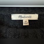 Madewell Cotton-Blend Off-Shoulder Black Wool Cotton Sweater Size XS Photo 9