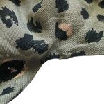 Mud Pie Women’s Flounce Peasant Tiered Green Leopard Animal Print Mini Dress med Photo 2