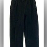 American Eagle black denim elastic waist wide leg baggy jeans Photo 0