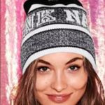 PINK - Victoria's Secret PINK Victoria’s Secret Black & White Pom Pom Beanie Photo 1