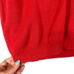 Newport News Red Short Sleeve Collared Henley Knit Pullover Sweater Women Sz M Photo 3