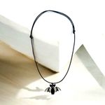 Gothic Black & White Bat Pendant Spooky‎ Season Necklace Photo 1