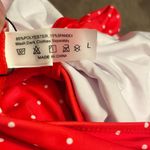 Tempt Me Red Polka Dot Large Vintage Look One Piece Halter Swim Suit Photo 5