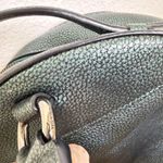Coach Petite Campus Backpack 23 Green Metallic Polished Pebbled Leather Charm Photo 3
