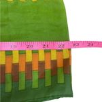 70s MCM Scarf Green Geometric Paoli Eurofashion made in Japan Photo 3