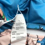 Cupshe  Womens Floral Ruffle Bikini Top Removable Cups Blue & White Size L Photo 3