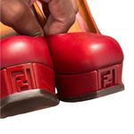 Fendi Decolette Nappa Red Platform Pump Sz 38 Photo 3