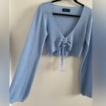 White Fox Boutique White Fox Blue Always Daydreaming Long Sleeve Crop Size Large Photo 5