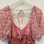 Free People  Tessa Dress Floral Print Mini Dress in Pink and Red Size S Photo 12