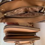 Tory Burch Robinson Pebbled Triple Zip Satchel Tigers Eye Photo 5