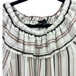 Ann Taylor NWT‎  Striped Ruffle Neck Long Sleeve Blouse Top Size Medium Photo 4