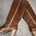 a.n.a . Size 6.5 Ludwig Cognac Stacked Heel Dress Boots Medium Zip Up New No Box Photo 5