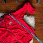 Catalina Vintage Windbreaker Red & Navy with Floral Detailing and Hood Size Large Photo 6