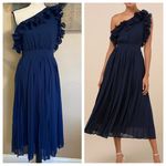 NWOT Splendid Charisma Navy Ruffled Pleated One Photo 1