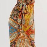 Free People Spell Belladonna Dress Maxi Tie Kaldeiscope Mixed Print Wrap  XS Photo 1