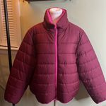 Wild Fable  burgundy berry red lining puffer zip up jacket Photo 1