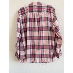 Talbots  Women’s Pink Black Plaid Button Down Long Sleeve‎ Shirt Size XL Cotton Photo 2