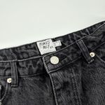 Princess Polly Denim Zaiden Black Wash Mom Jeans High Rise Distressed Hem Size 8 Photo 3
