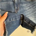 Madewell  high rise mom denim shorts sz 24‎ raw hem dark blue Photo 1