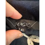 Magic Bohemian Black White 100% Cotton Patternered Midi Dress Fits like Size Medium Photo 3