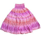 Ralph Lauren LRL Pink And Orange Tiered Ruffle Skirt XS Lined Flowy Cotton READ Photo 1