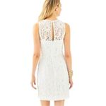 Lilly Pulitzer Mila White Corded Floral Lace Gold Side Lace Dress Retail $228 Photo 3