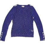Modcloth  Impromptu Photoshoot Open Knit Sweater Purple Speckled Size Small Photo 2